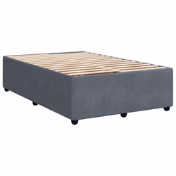 vidaXL Bed Frame Bed Base Bedroom Mattress Foundation Home Bedstead Velvet - dark grey, 4ft6 double