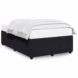 vidaXL Bed Frame Bed Base Bedroom Mattress Foundation Home Bedstead Velvet - black, 4ft6 double