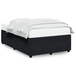 vidaXL Bed Frame Bed Base Bedroom Mattress Foundation Home Bedstead Velvet - black, 4ft6 double