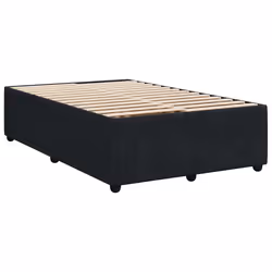 vidaXL Bed Frame Bed Base Bedroom Mattress Foundation Home Bedstead Velvet - black, 4ft6 double