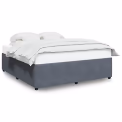 vidaXL Bed Frame Bed Base Bedroom Mattress Foundation Home Bedstead Velvet - dark grey, 6ft super king size