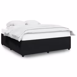 vidaXL Bed Frame Bed Base Bedroom Mattress Foundation Home Bedstead Velvet - black, 6ft super king size