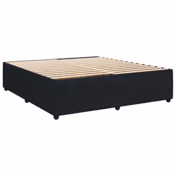 vidaXL Bed Frame Bed Base Bedroom Mattress Foundation Home Bedstead Velvet - black, 6ft super king size