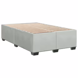 vidaXL Box Spring Bed with Mattress Bed Frame Bedroom Bedstead Bed Base Velvet - light grey, 120 x 200 cm - Additional view 4