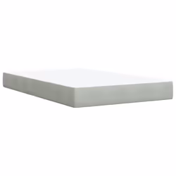 vidaXL Box Spring Bed with Mattress Bed Frame Bedroom Bedstead Bed Base Velvet - light grey, 120 x 200 cm - Additional view 5