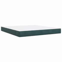 vidaXL Box Spring Bed with Mattress Bed Frame Bedroom Bedstead Bed Base Velvet - dark green, 180 x 200 cm - Additional view 5
