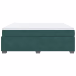 vidaXL Box Spring Bed with Mattress Bed Frame Bedroom Bedstead Bed Base Velvet - dark green, 180 x 200 cm - Additional view 7