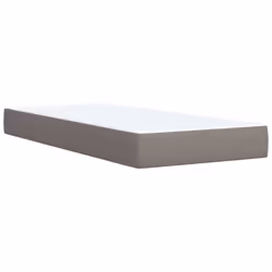 vidaXL Box Spring Bed with Mattress Bed Frame Dark Brown 140x200 cm Fabric - taupe, 90 x 200 cm - Additional view 5