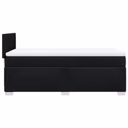vidaXL Box Spring Bed with Mattress Bed Frame Bedstead Black 90x200 cm Fabric - Additional view 4
