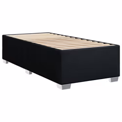 vidaXL Box Spring Bed with Mattress Bed Frame Bedstead Black 90x200 cm Fabric - Additional view 7