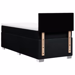 vidaXL Box Spring Bed with Mattress Bed Frame Bedstead Black 100x200 cm Fabric - Additional view 5