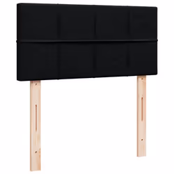 vidaXL Box Spring Bed with Mattress Bed Frame Bedstead Black 100x200 cm Fabric - Additional view 6