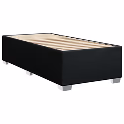 vidaXL Box Spring Bed with Mattress Bed Frame Bedstead Black 100x200 cm Fabric - Additional view 7