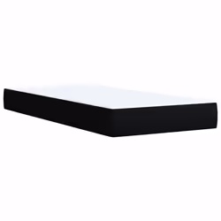vidaXL Box Spring Bed with Mattress Bed Frame Bedstead Black 100x200 cm Fabric - Additional view 9