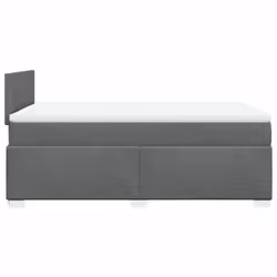 vidaXL Box Spring Bed with Mattress Home Bed Frame Dark Grey 120x200 cm Fabric - Additional view 4