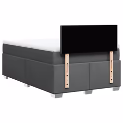 vidaXL Box Spring Bed with Mattress Home Bed Frame Dark Grey 120x200 cm Fabric - Additional view 5
