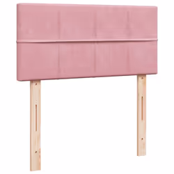 vidaXL Box Spring Bed with Mattress Bed Frame Bedstead Pink 80x200 cm Velvet - Additional view 6