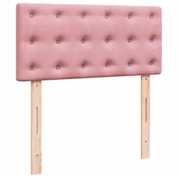 vidaXL Box Spring Bed with Mattress Bed Frame Bedstead Pink 80x200 cm Velvet - Additional view 7