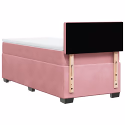 vidaXL Box Spring Bed with Mattress Bed Frame Bedstead Pink 80x200 cm Velvet - Additional view 9