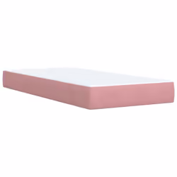 vidaXL Box Spring Bed with Mattress Bed Frame Bedstead Pink 90x190 cm Velvet - Additional view 5