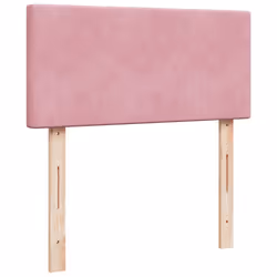 vidaXL Box Spring Bed with Mattress Bed Frame Bedstead Pink 90x190 cm Velvet - Additional view 7