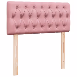 vidaXL Box Spring Bed with Mattress Bed Frame Bedstead Pink 90x190 cm Velvet - Additional view 7