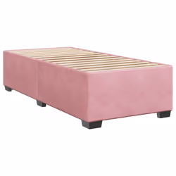vidaXL Box Spring Bed with Mattress Bed Frame Bedstead Pink 90x190 cm Velvet - Additional view 4