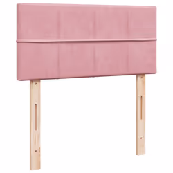vidaXL Box Spring Bed with Mattress Bed Frame Bedstead Pink 90x190 cm Velvet - Additional view 7