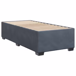 vidaXL Box Spring Bed with Mattress Home Bed Frame Dark Grey 100x200 cm Velvet - Additional view 4