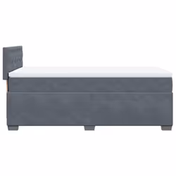 vidaXL Box Spring Bed with Mattress Home Bed Frame Dark Grey 100x200 cm Velvet - Additional view 8