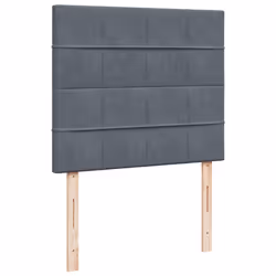 vidaXL Box Spring Bed with Mattress Dark Grey 120x190 cm Small Double Velvet - Additional view 7