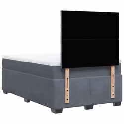 vidaXL Box Spring Bed with Mattress Dark Grey 120x190 cm Small Double Velvet - Additional view 9
