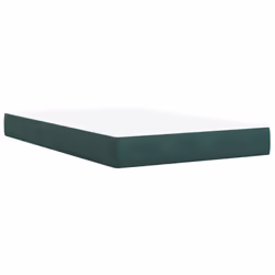 vidaXL Box Spring Bed with Mattress Dark Green 120x190 cm Small Double Velvet - Additional view 5
