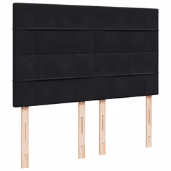 vidaXL Box Spring Bed with Mattress Bedstead Bed Base Black 140x190 cm Velvet - Additional view 7