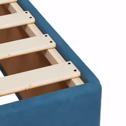vidaXL Box Spring Bed with Mattress Bedstead Bed Base Blue 140x190 cm Velvet - Additional view 10