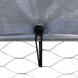 vidaXL Dog Cage with Roof and Door Dog Kennel Playpen Silver Galvanised Steel - Additional view 6