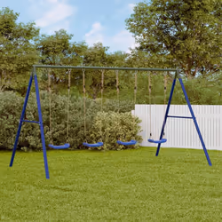 VidaXL Swing Frame for Outdoor with 8 Hanging Hooks Blue Steel