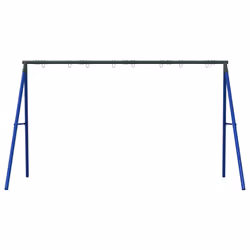 VidaXL Swing Frame for Outdoor with 8 Hanging Hooks Blue Steel