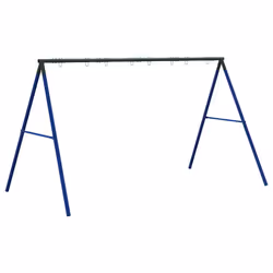VidaXL Swing Frame for Outdoor with 8 Hanging Hooks Blue Steel - Additional view 5