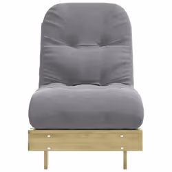 vidaXL Futon Sofa Bed with Mattress Floor Bed Couch Impregnated Wood Pine - Additional view 4