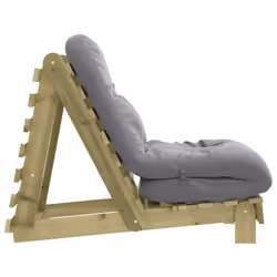 vidaXL Futon Sofa Bed with Mattress Floor Bed Couch Impregnated Wood Pine - Additional view 5