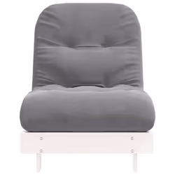 vidaXL Futon Sofa Bed with Mattress Floor Bed Couch White Solid Wood Pine - Additional view 4