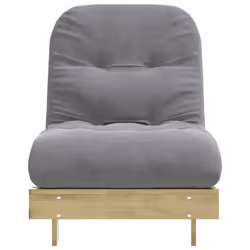 vidaXL Futon Sofa Bed with Mattress Floor Bed Couch Impregnated Wood Pine - Additional view 4