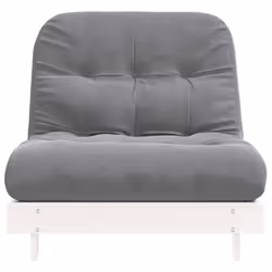 vidaXL Futon Sofa Bed with Mattress Floor Bed Couch White Solid Wood Pine - Additional view 4