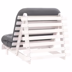 vidaXL Futon Sofa Bed with Mattress Floor Bed Couch White Solid Wood Pine - Additional view 6