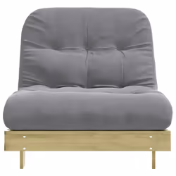 vidaXL Futon Sofa Bed with Mattress Floor Bed Couch Impregnated Wood Pine - Additional view 4