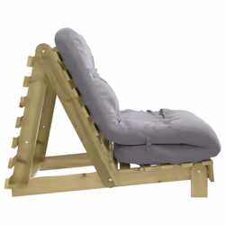 vidaXL Futon Sofa Bed with Mattress Floor Bed Couch Impregnated Wood Pine - Additional view 5
