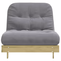 vidaXL Futon Sofa Bed with Mattress Floor Bed Couch Impregnated Wood Pine - Additional view 4