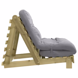 vidaXL Futon Sofa Bed with Mattress Floor Bed Couch Impregnated Wood Pine - Additional view 5