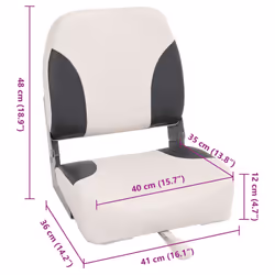 vidaXL Boat Seat with Fixing Strap Foldable Canoe Seat Adjustable Kayak Seat